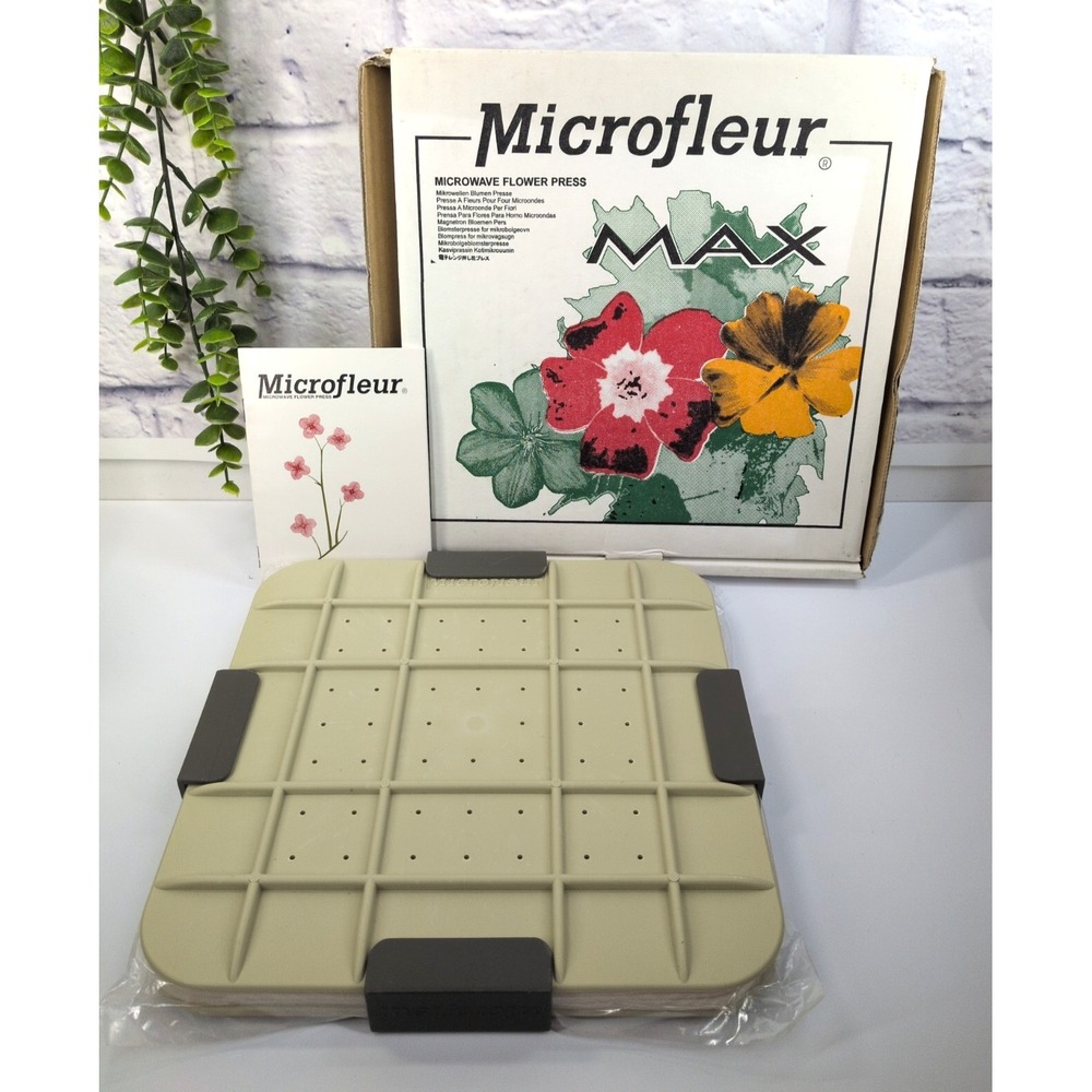 VTGNEW🌸Microfleur MAX 9" Square Large Microwave Flower Leaf Press Kit CraftCore